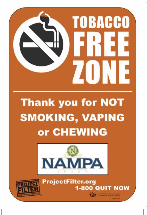 Nampa anti-smoking signs